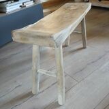 Small solid wood bench