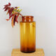 Old brown blown glass jar