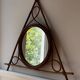 Vintage bamboo and rattan mirror – 1950s