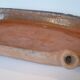 Old glazed terracotta frying pan from the 19th century.