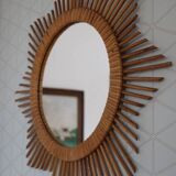 Miroir rotin étoile 550mm