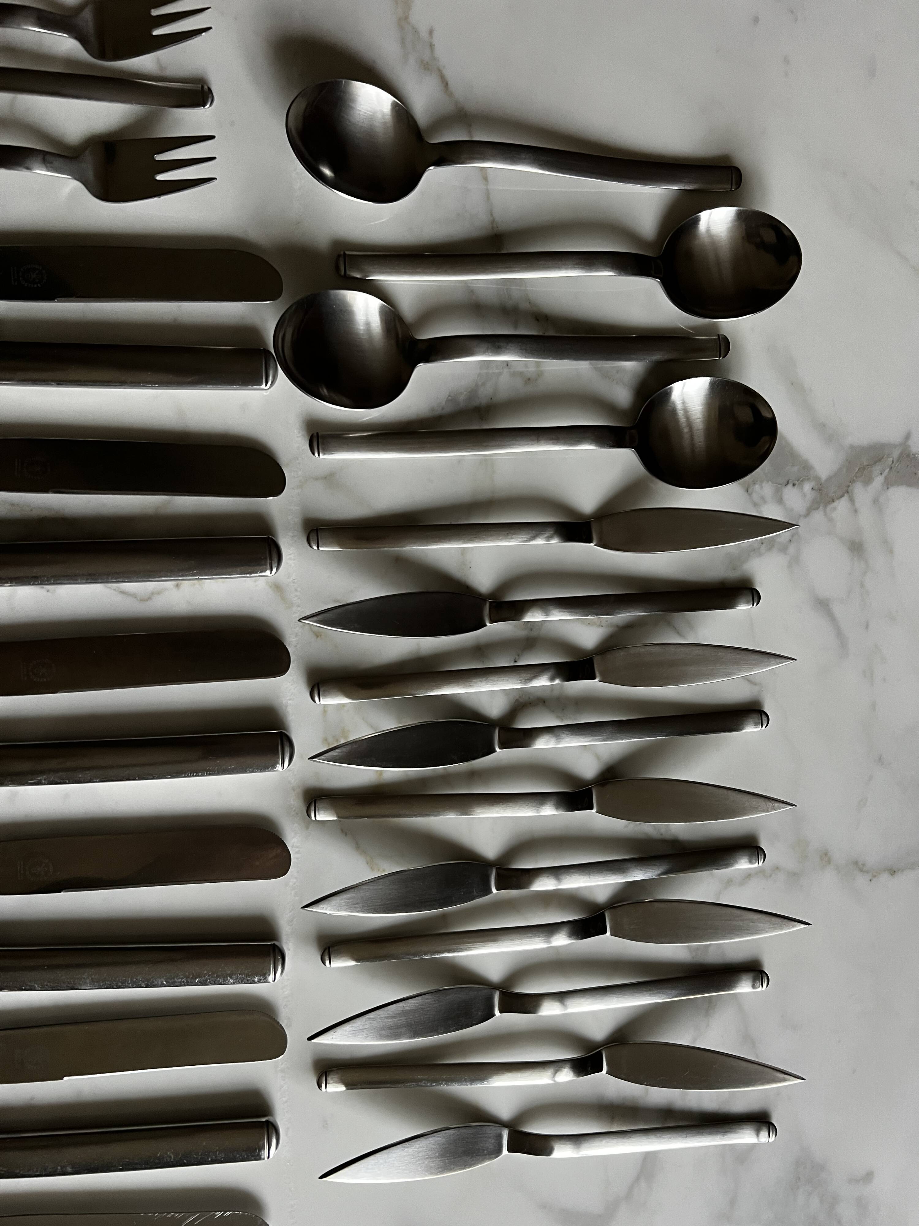 Carlo Hugo POTT cutlery set in SOLINGEN chrome steel 47 pieces 19