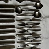 Partie de ménagère Carlo Hugo Pott à Solingen en acier chromé, 47 pièces, 1975