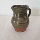 Small pitcher in glazed ceramic signed JC Seguin Puisaye (pictogram)