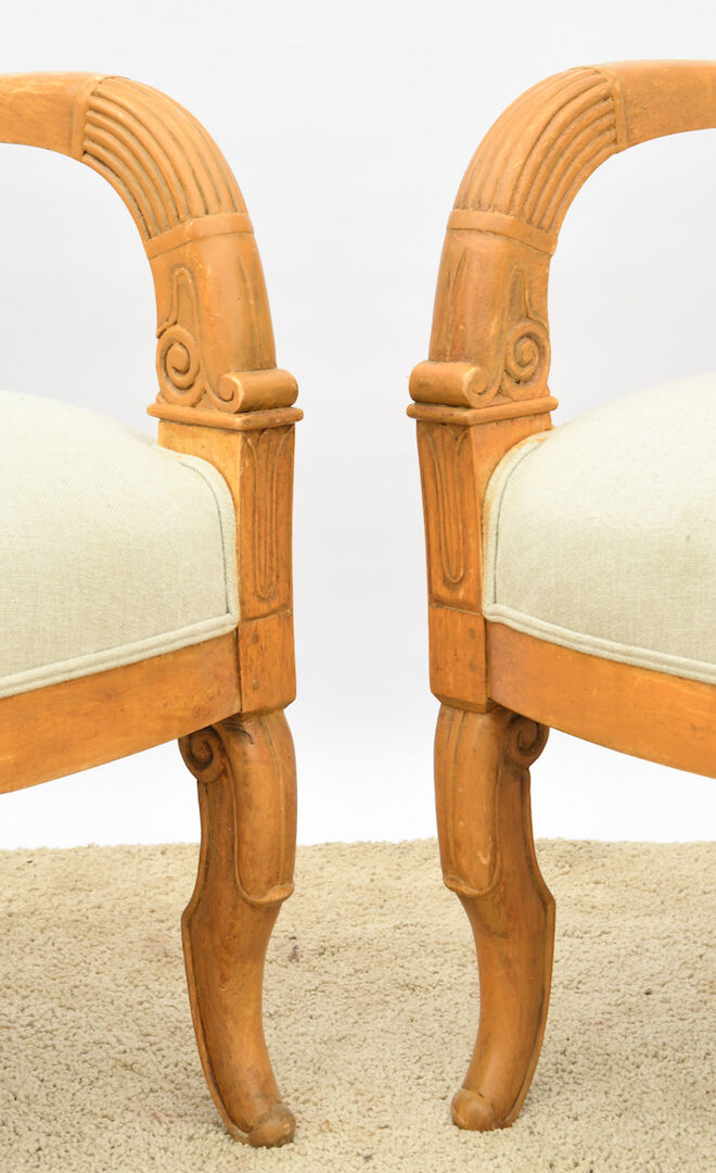 Pair of Restoration style armchairs