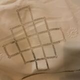 Old embroidered sheet, mg embroidered monogram, 225 x 325 cm