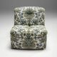 Fauteuil fleuri du milieu du siècle, Italie, années 1960