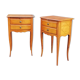 Pair of neoclassical solid wood bedside tables