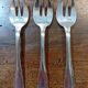 Set of 3 silver-plated oyster forks by Boulenger