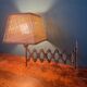 Small metal reading light or accordion lamp