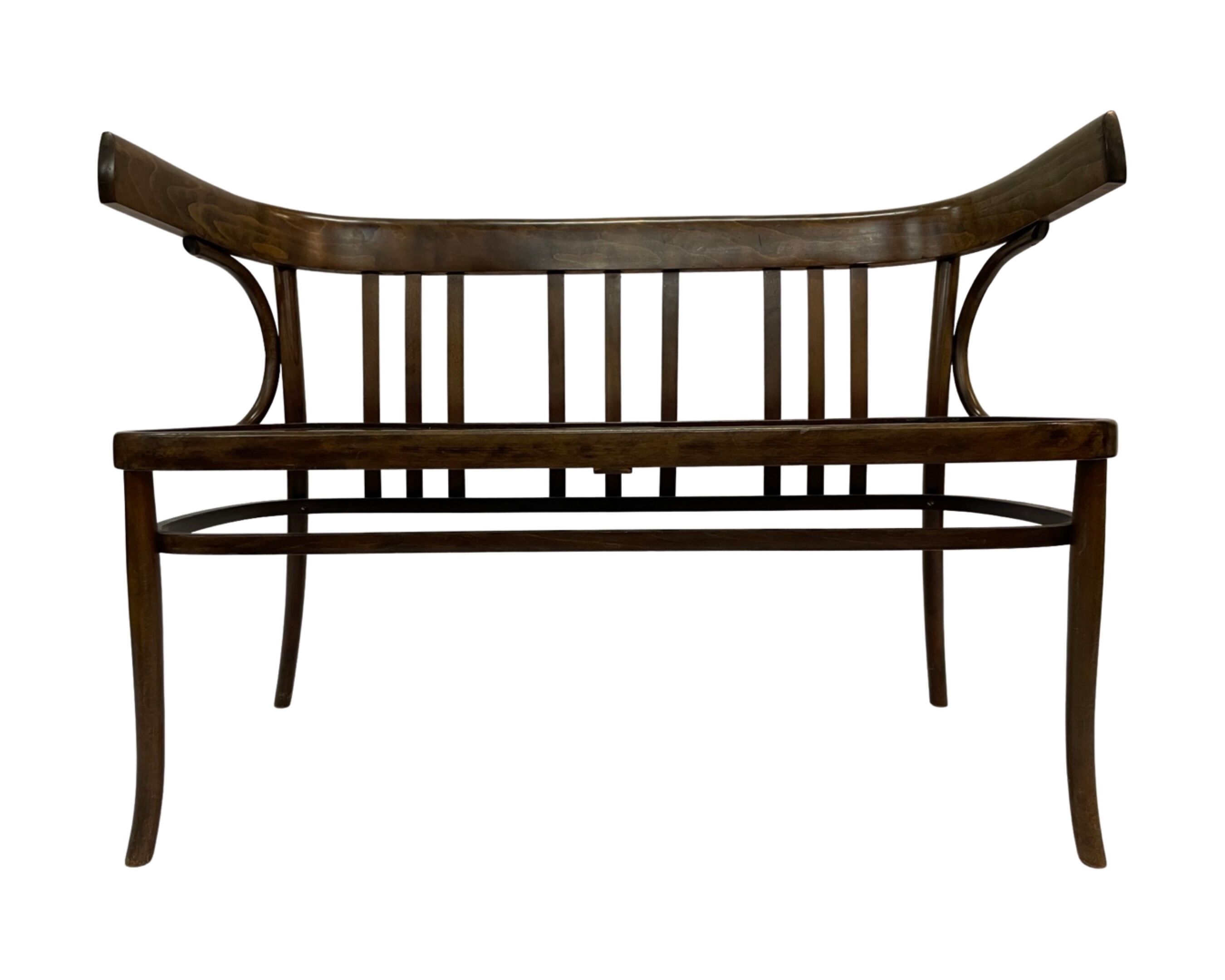 Vintage sofa in beech, 60s design wooden bench