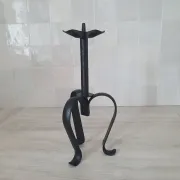 Large metal candlestick in Brutalist style