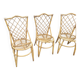 7 vintage rattan chairs
