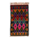 Colorful Vintage Hand-Knotted Turkish Tulu Rug with Geometric Diamond Design, 100% Wool