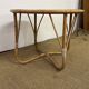 Small round vintage rattan table