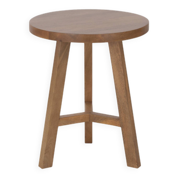 Solid Mango Wood Side Table | Light Honey Finish | 50x50x60 cm