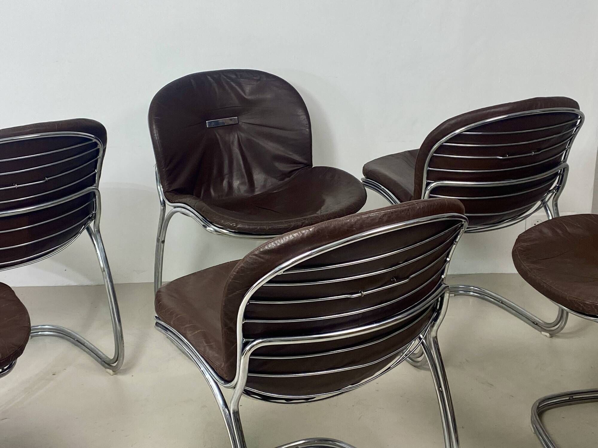 Set of six “Sabrina” chairs – Gastone Rinaldi for Rima Italy