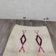 White Berber rug with decoration, 250cm x 150cm
