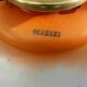 Hanging blown glass opaline glass of 1920s orange milk