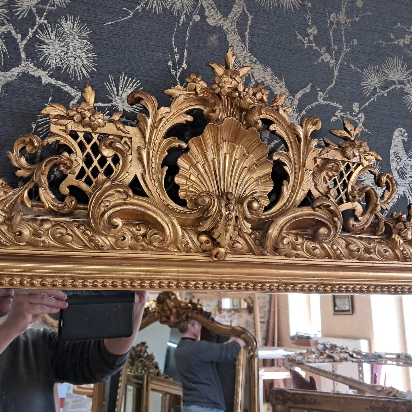 Mirror 19th century Louis XV style 159 x 112