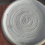 Vintage large pitcher vase in artisanal stoneware.