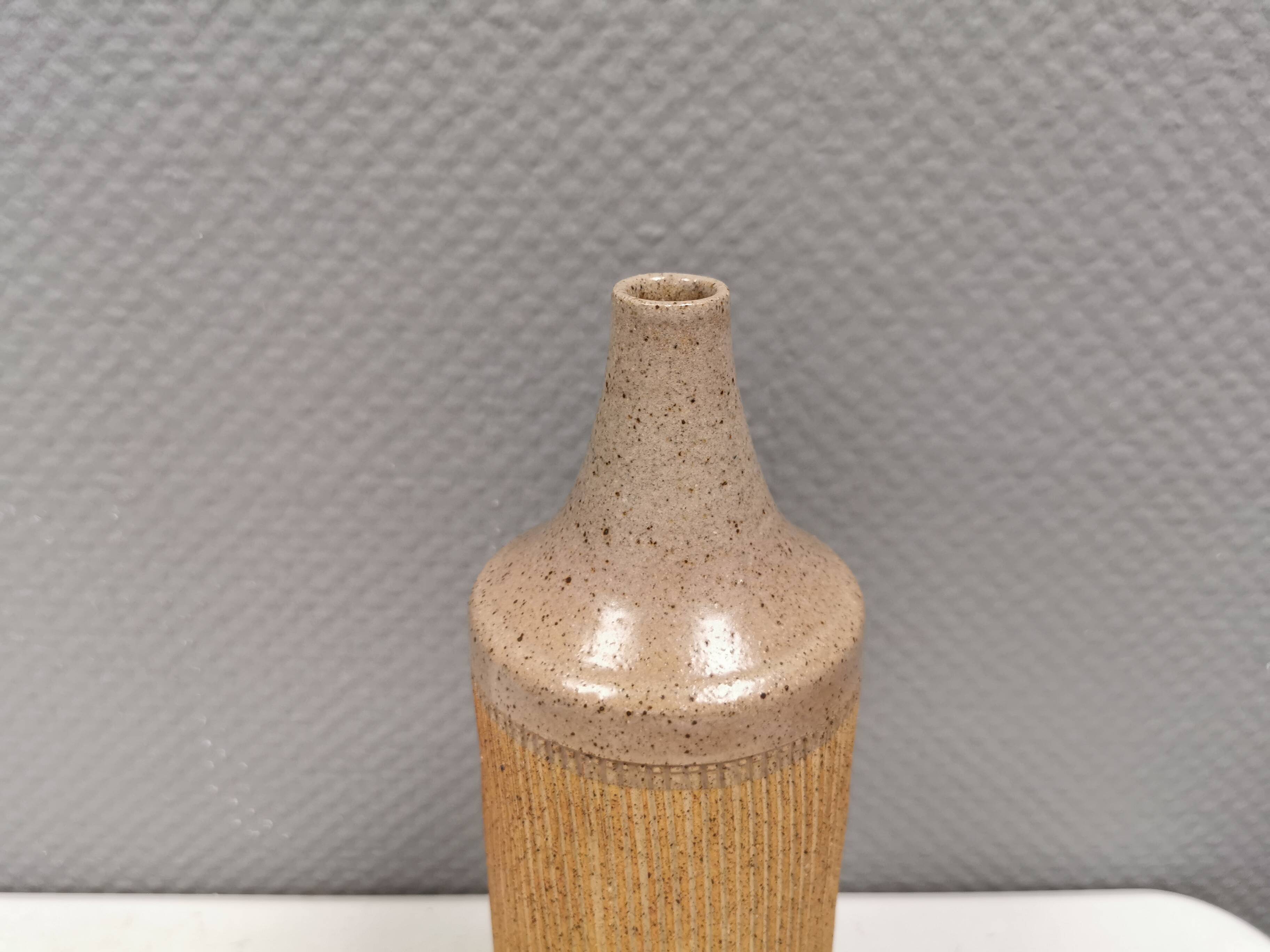 A beautiful turned vase with “grooves,” Danish, from the 1980s.