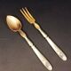 Old salad servers in their case