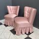 Suite de 2 chaises roses 1960