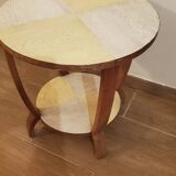 Pedestal table, art deco side coffee table 1930
