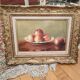 Still life painting with apples