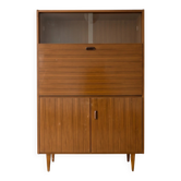 Vintage 1950s wooden secretary desk