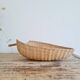 Antique rattan basket - bowl emptier