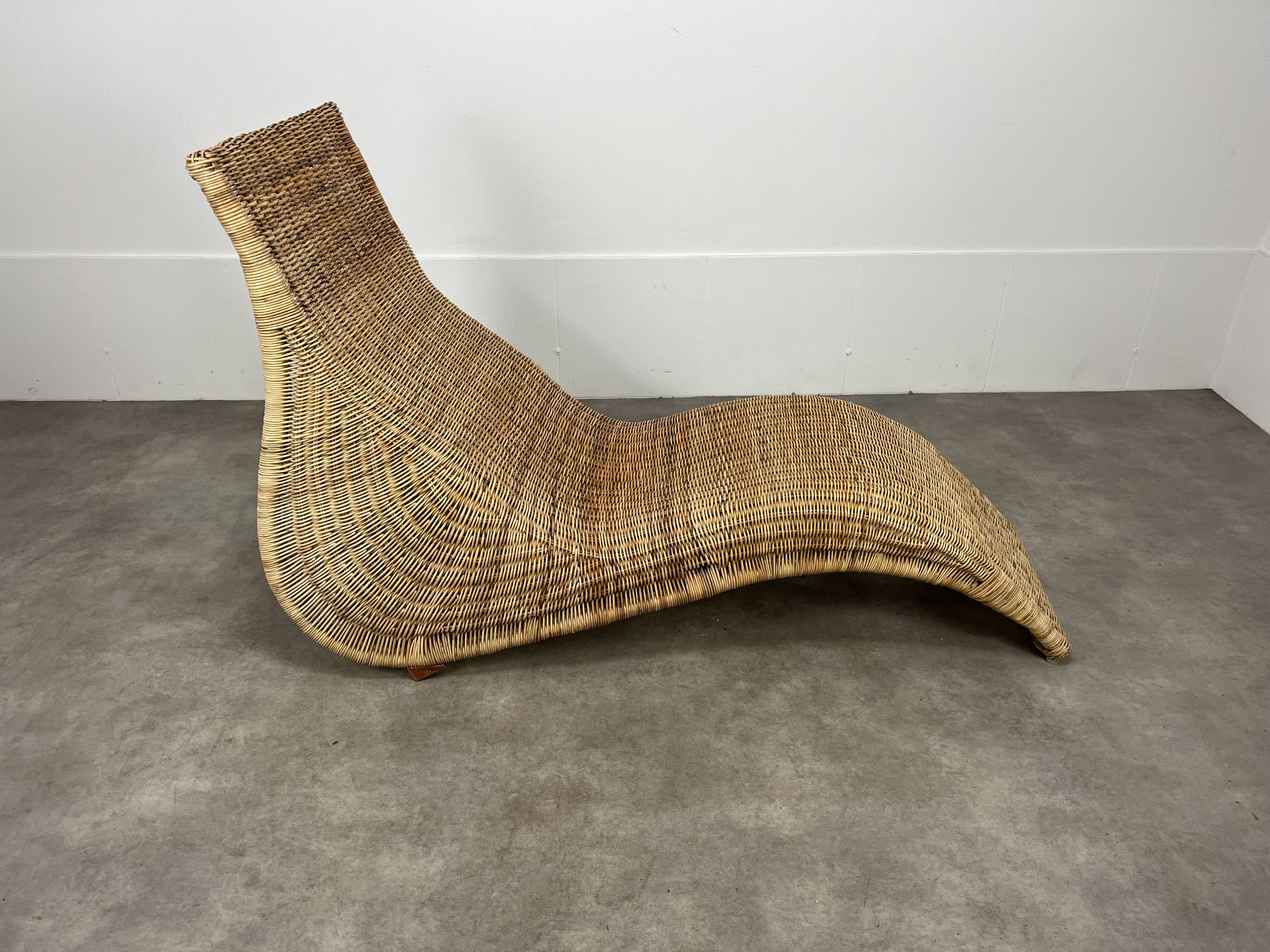 Karlskrona lounge chair by Karl Malmvall for Ikea, rattan