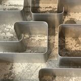 Ensemble d'étagères murales ZigZag par Joëlle Ferlande & François Monnet pour Kappa Uginox années 1970