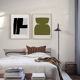 Pair of giclee prints, abstract wall art set of two