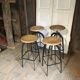 Lot of 4 industrial stools