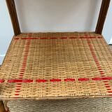 Braided rattan side table