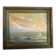 Signed marine painting on hardboard