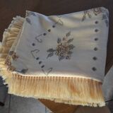old cotton/linen tablecloth with fringes