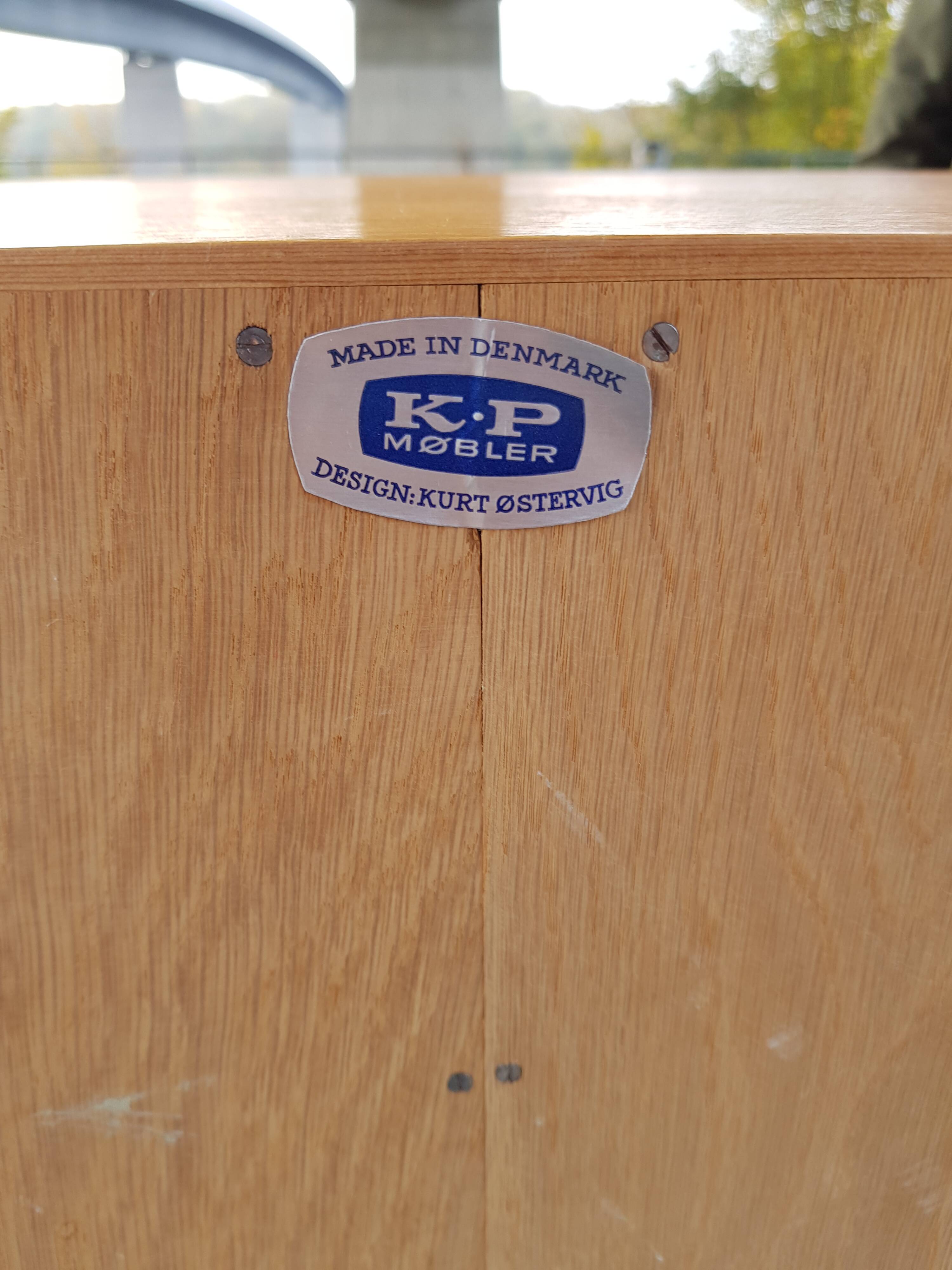 Danish highboard in oak by Kurt Ostervig for KP Möbler