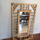 Bamboo rattan mirror design 1960 Chinoiserie