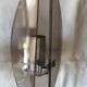 Two vintage smoked glass wall lights