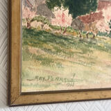 Original watercolor by Ray Perraud, 1933.