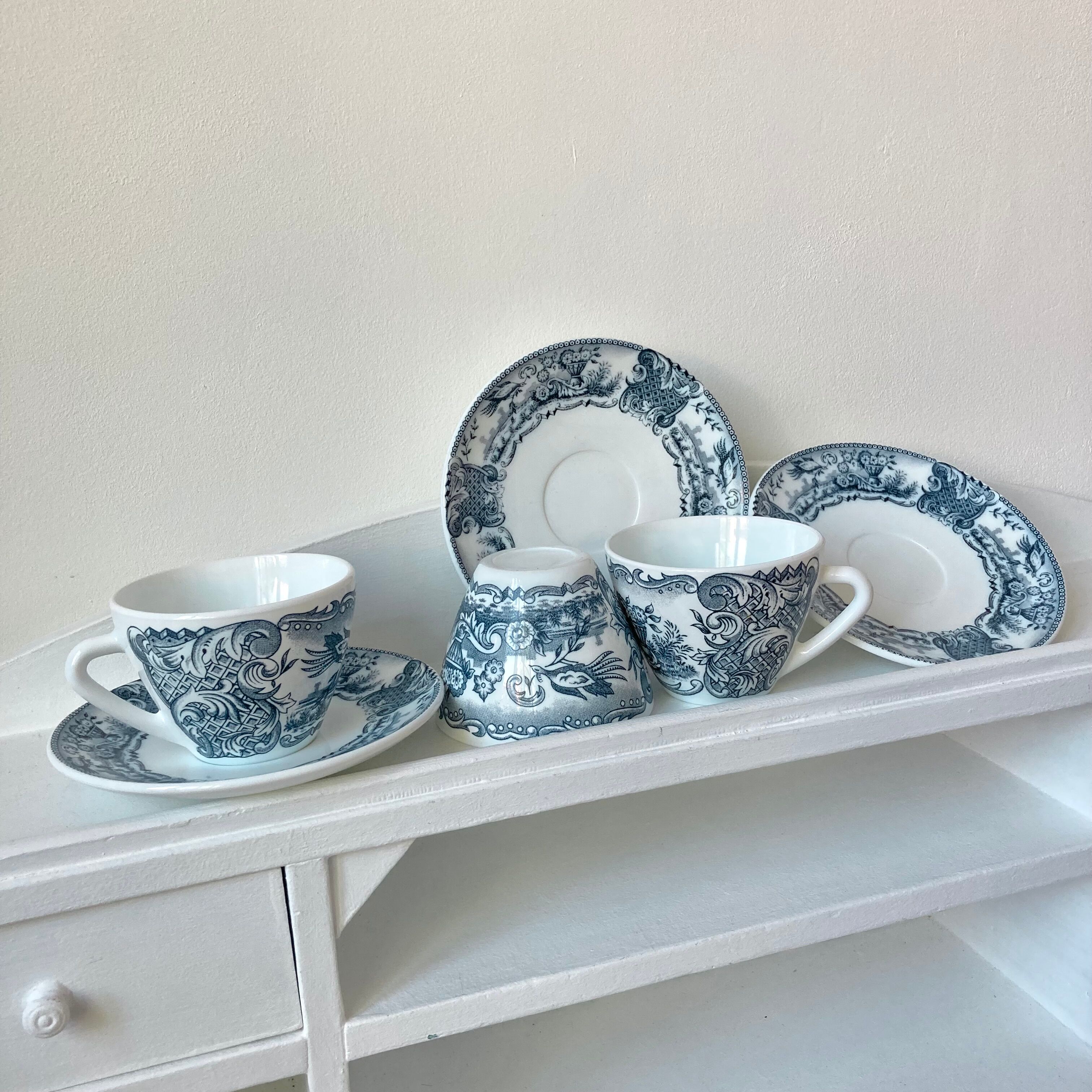 Rivanel France cups and saucers 1970