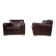 Set of 2 B&B Italia Maxalto Apta Imprimatur leather armchairs by Antonio Ci