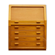 Danish Mid Century Teak Writing Cabinet, Bureau or Secretary Desk with roll top, 1960s