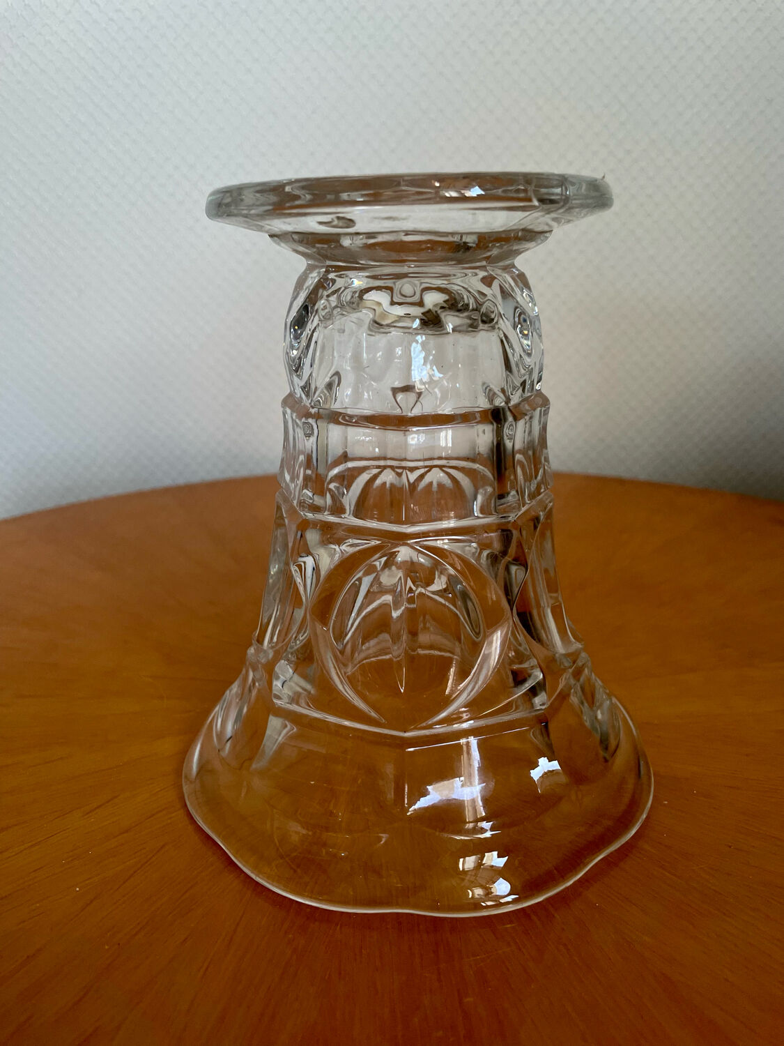 Vintage crystal glass vase 1960 1970