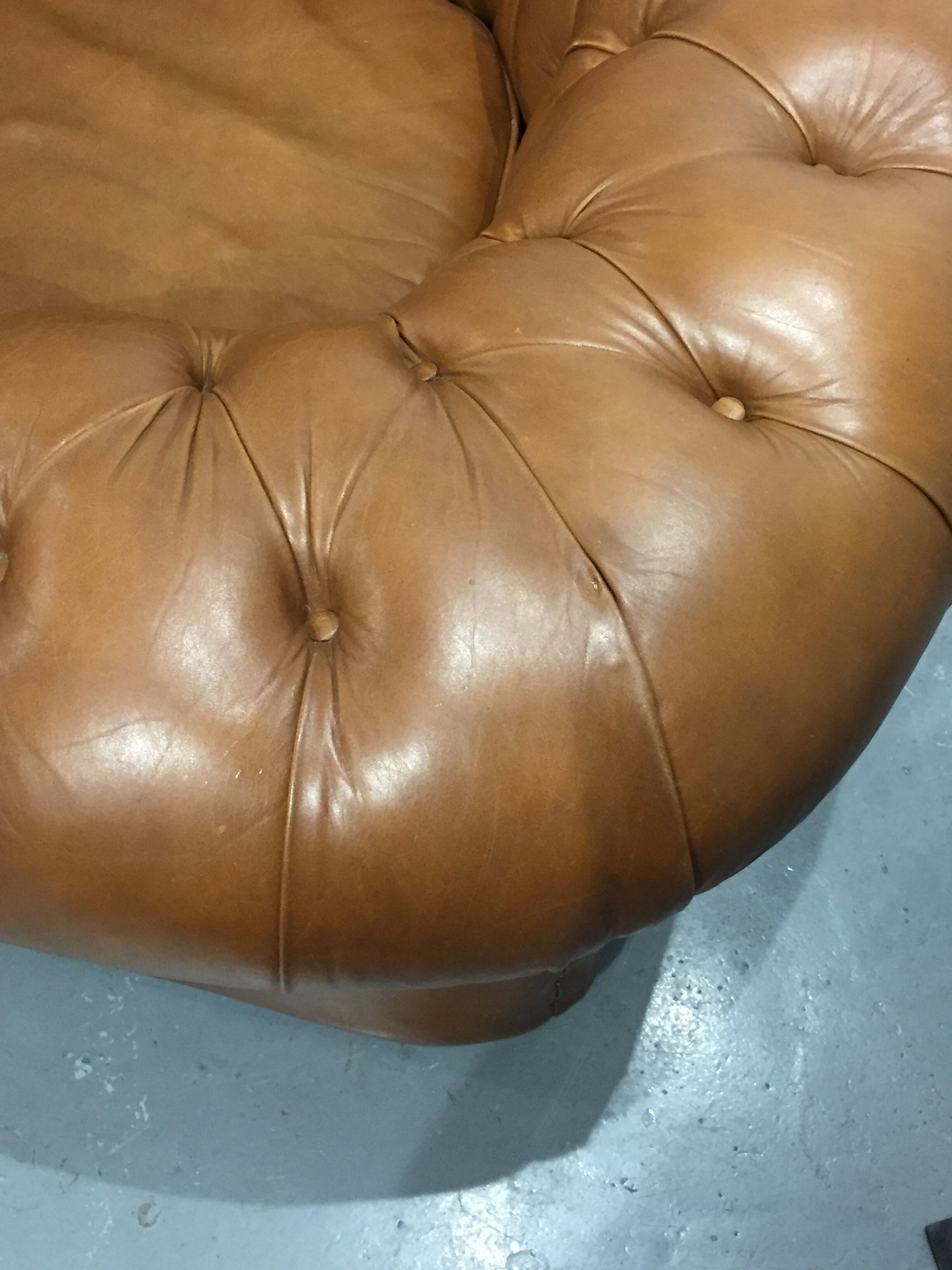 Chesterfield leather armchair