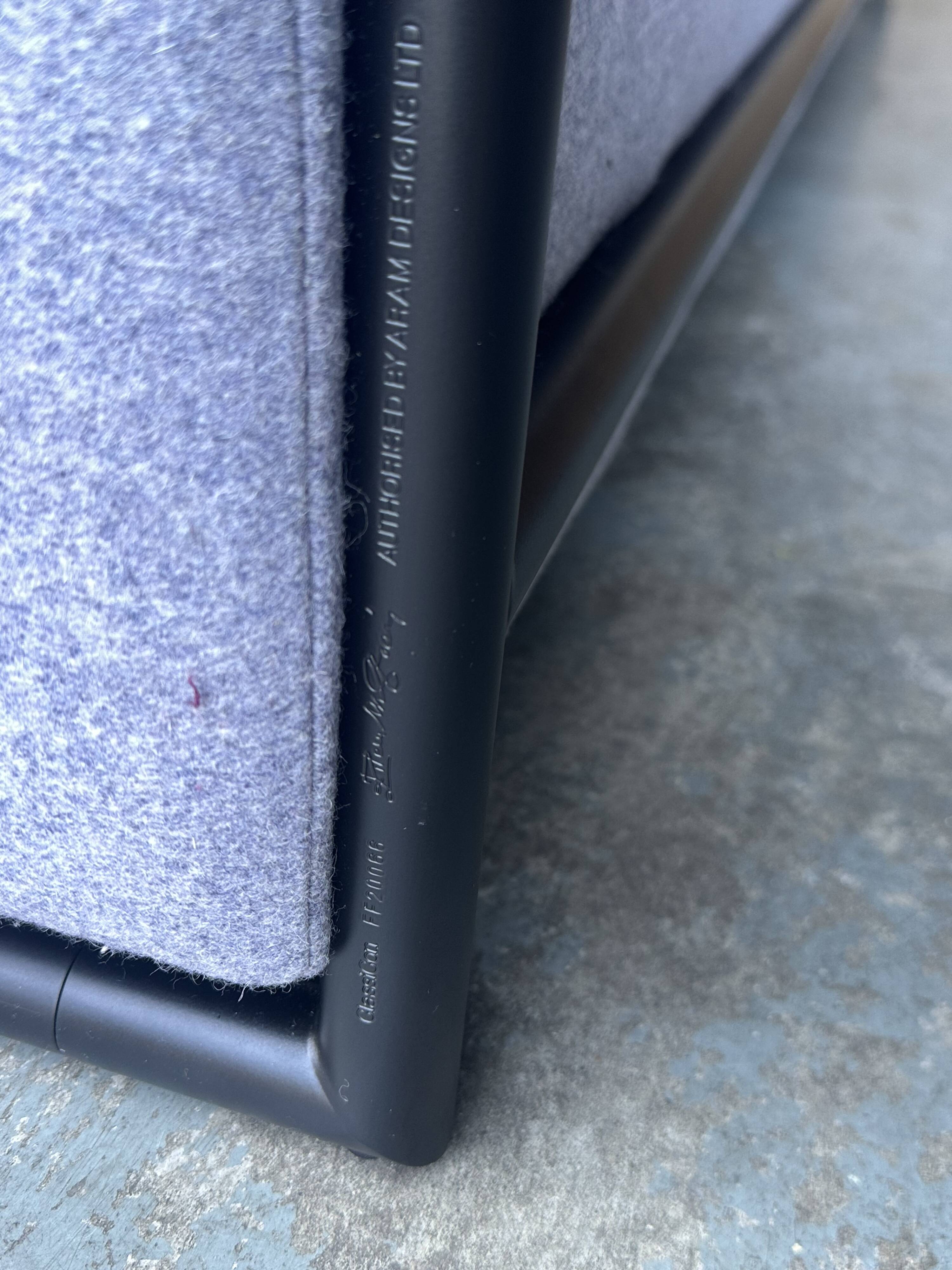 Day Bed by Eileen Gray in black metal and Kvadrat wool fabric for Classicon