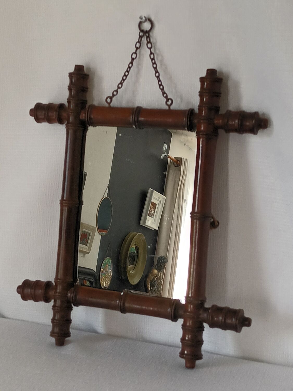 Bamboo barber mirror from the 1920s/1930s.